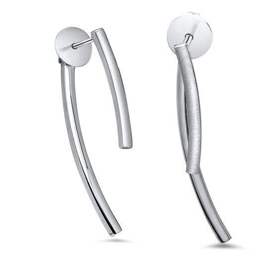 14k White Gold Polished Front & Back Earrings 14k White Gold Polished Front & Back Earrings